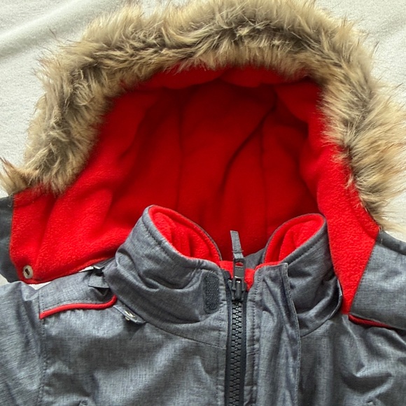 OshKosh B'gosh Charcoal and Scarlet Hooded Jacket - Picture 4 of 12